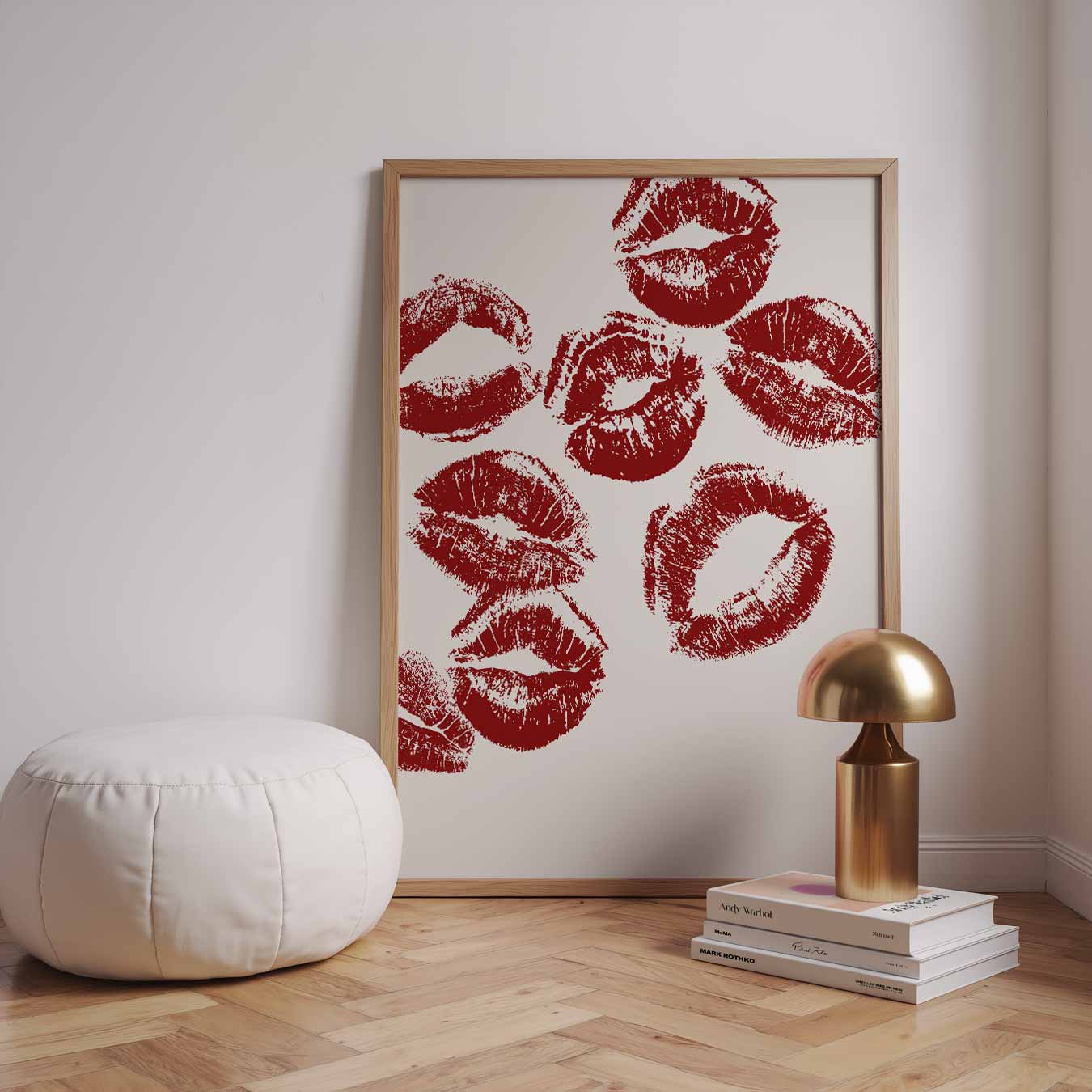 Lippenstiftkusjes Poster-WallArtistic