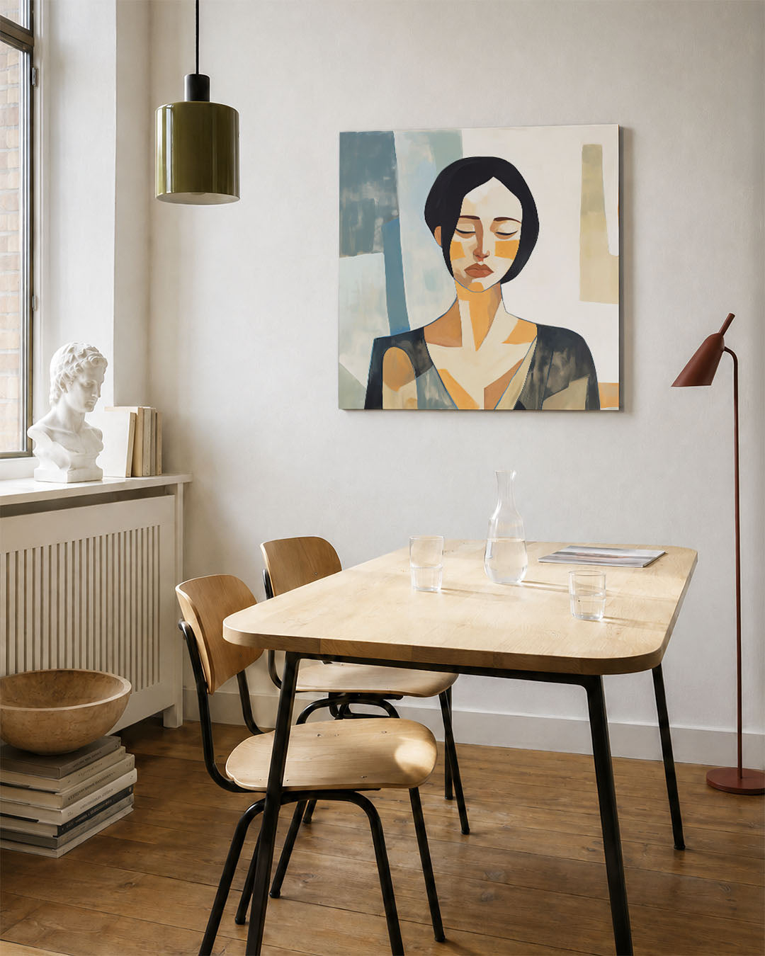 Geometrisch portret Kunstwerk
