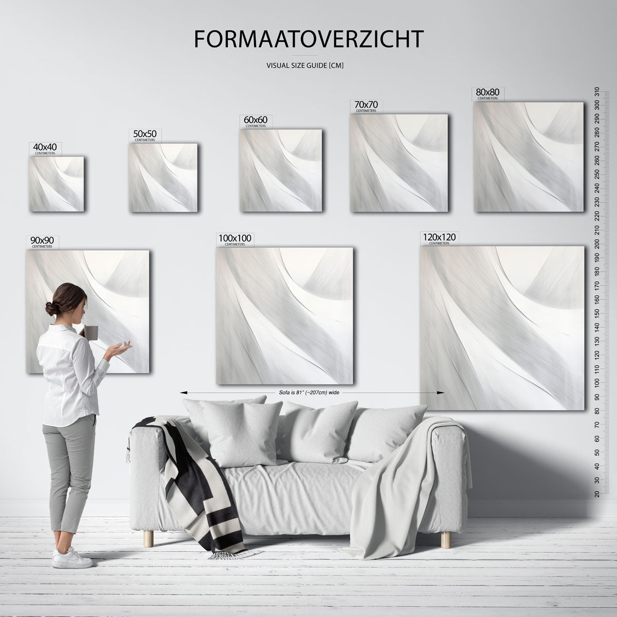 Vloeiende lijnen Poster