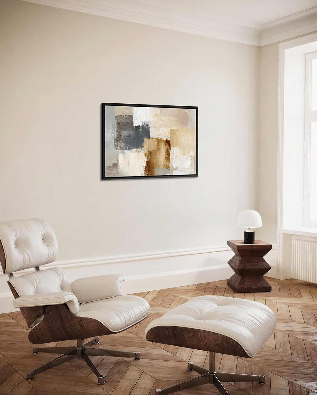 Gelaagde kleurvlakken Kunstwerk