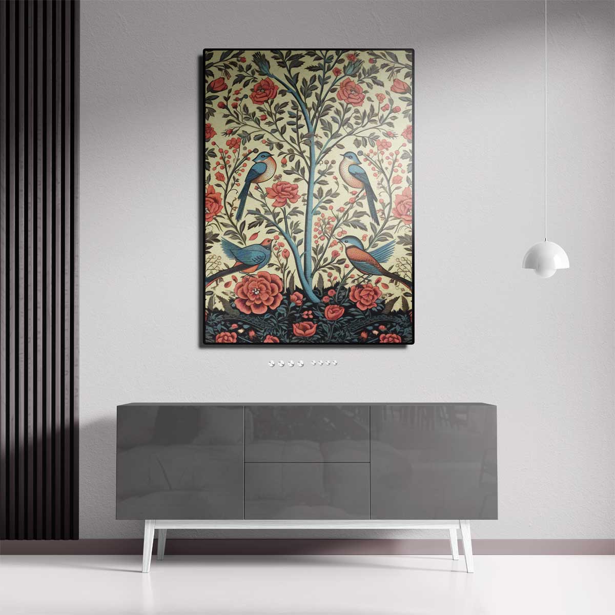 Vliegende Vrienden in Bloemenpracht Kunstwerk-canvas-dibond-plexiglas-wanddecoratie-WallArtistic