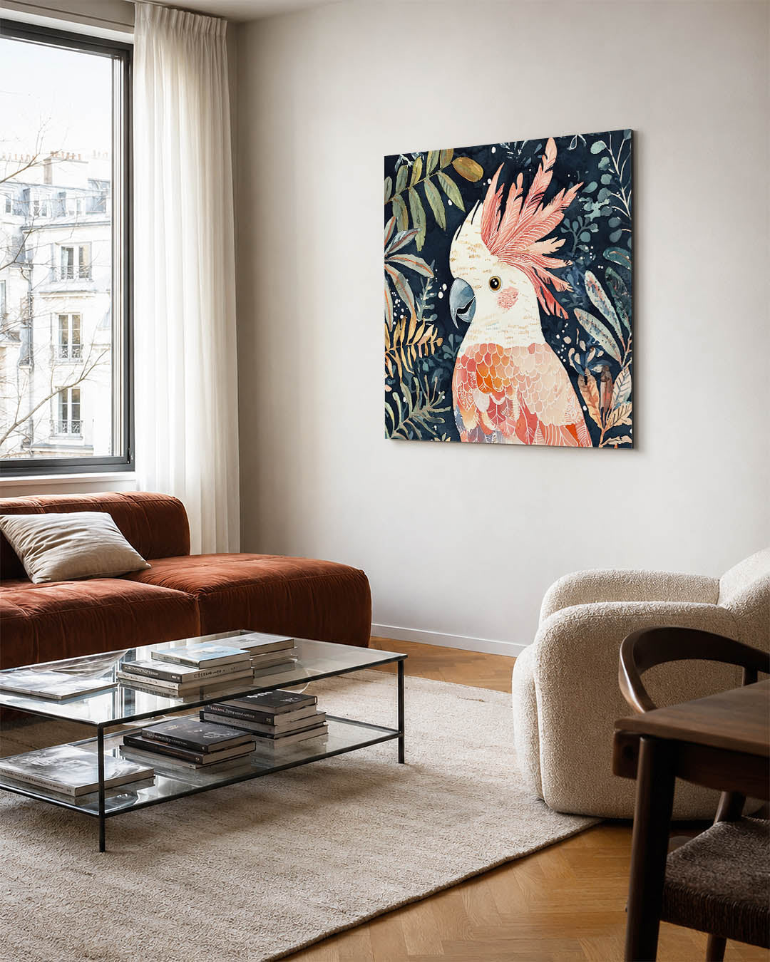 Vrolijke papegaai Kunstwerk