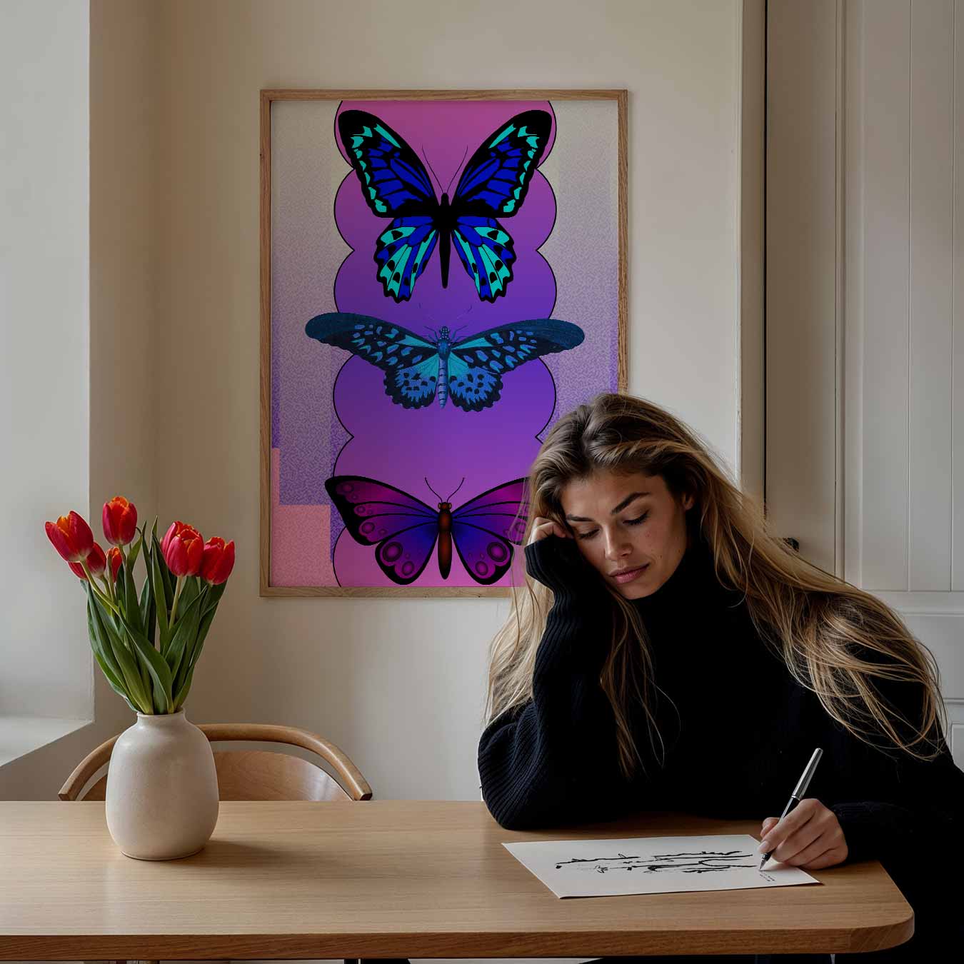 Vlinders in Kleur Poster-WallArtistic