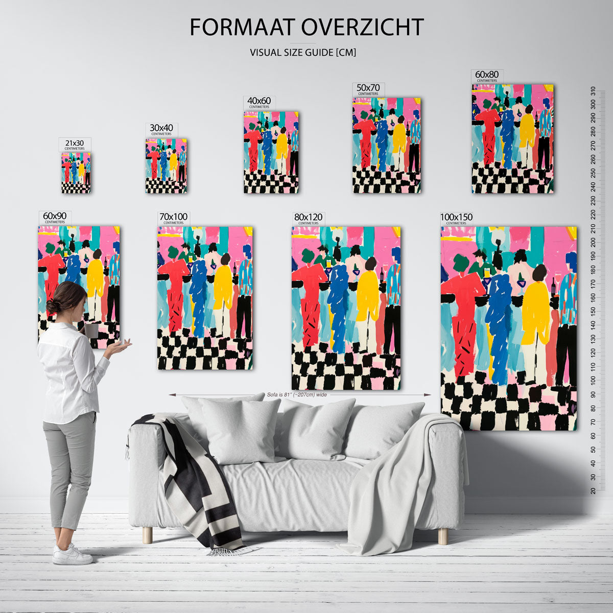 Mensen bij bar Poster