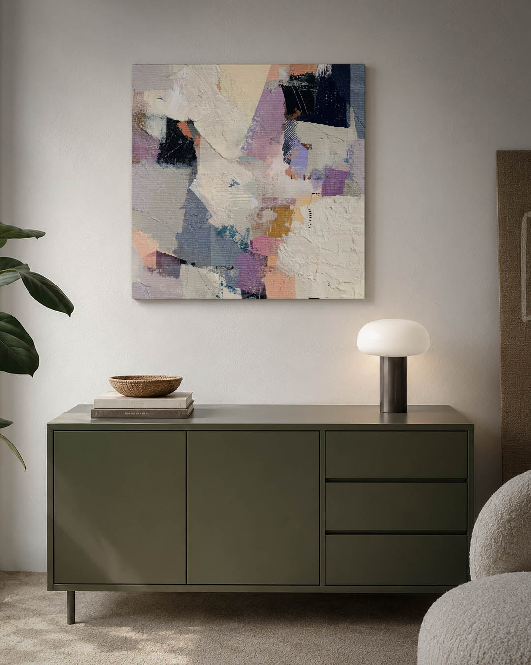 Dynamische kleurencompositie Kunstwerk