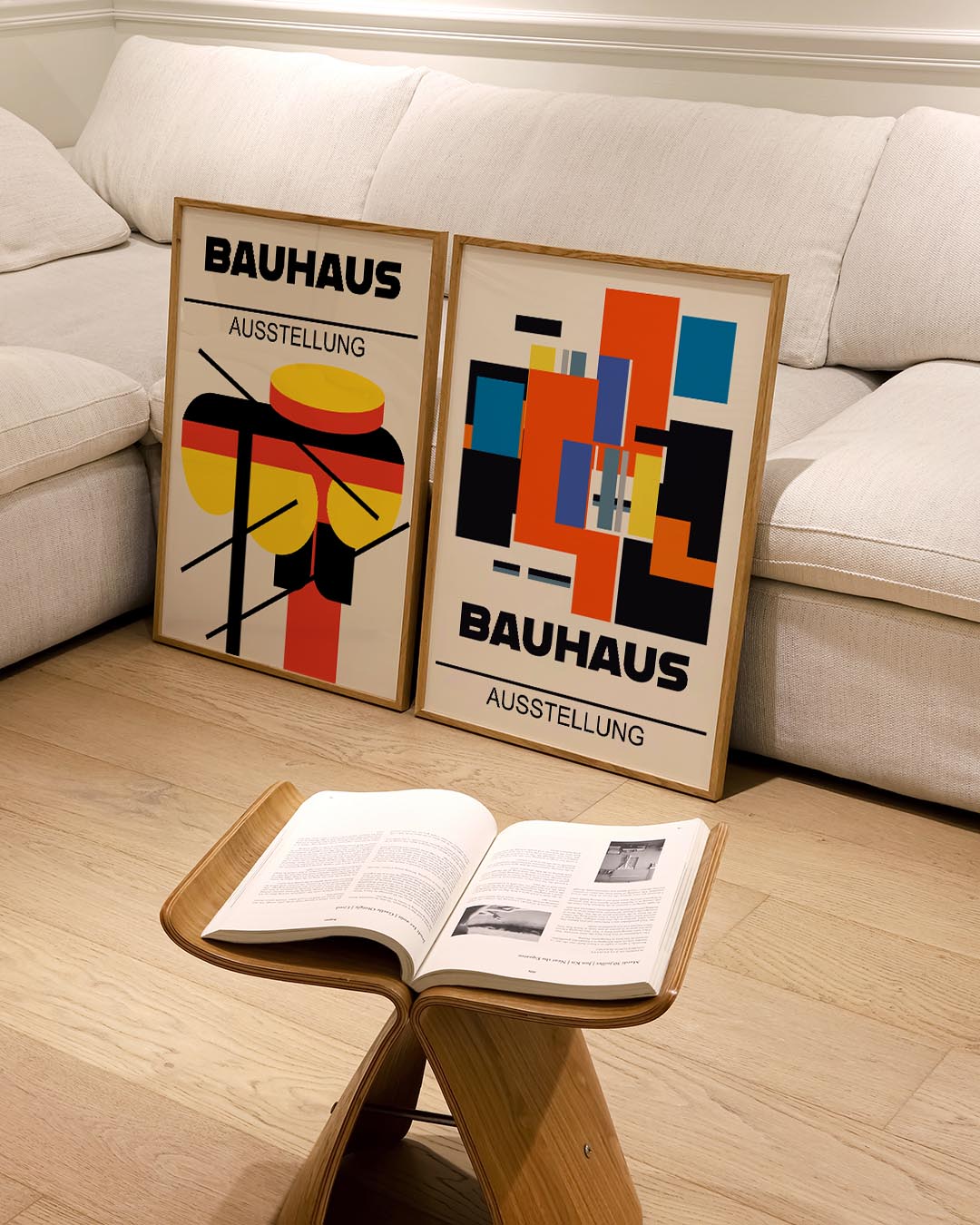 Kleurrijke vlakverdeling Posterset