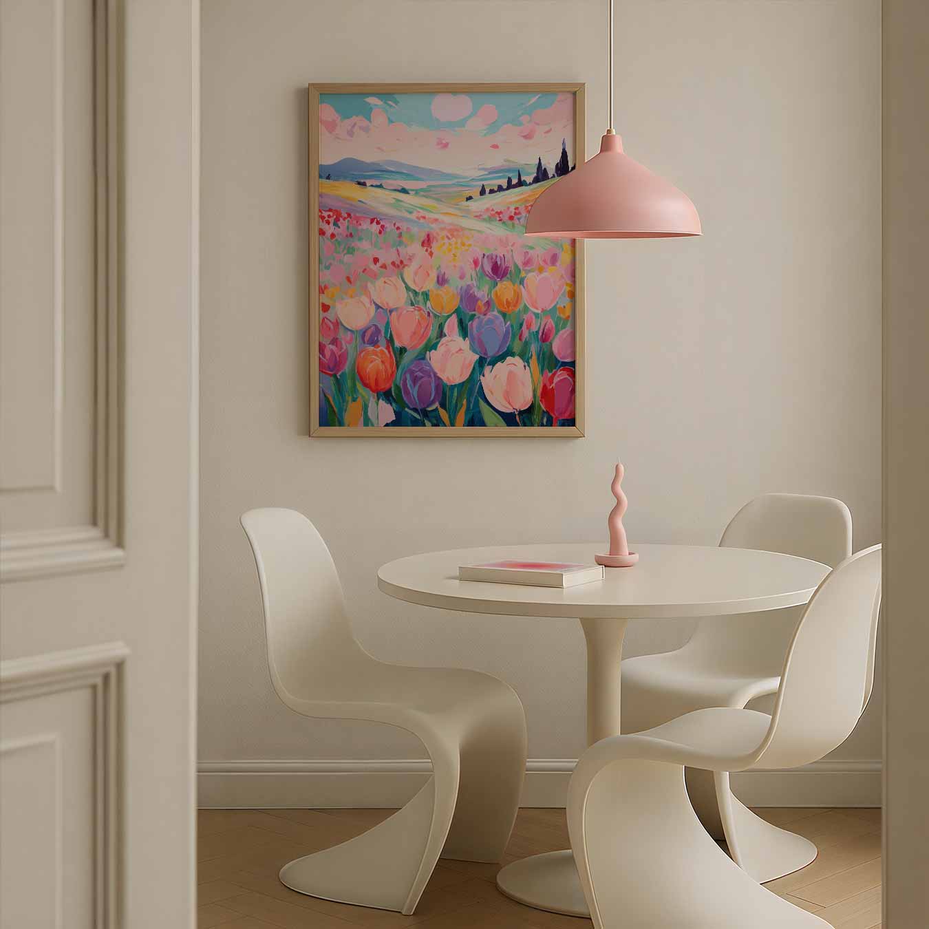 Vrolijke Tulpenweide Poster-WallArtistic