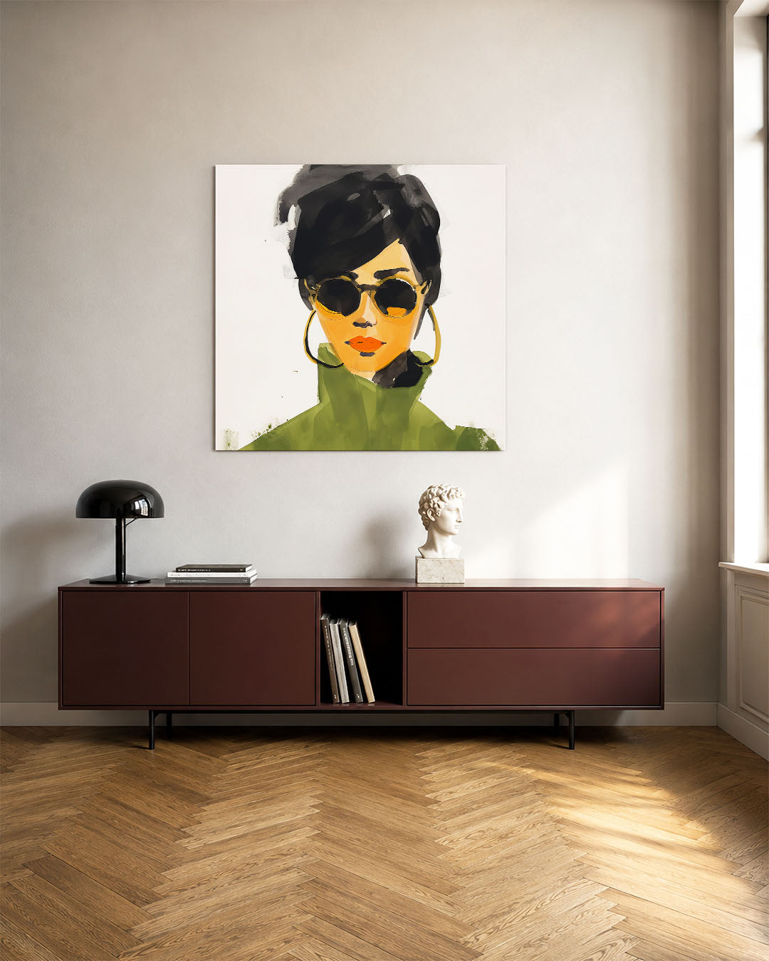 Stijlvolle vrouw Kunstwerk