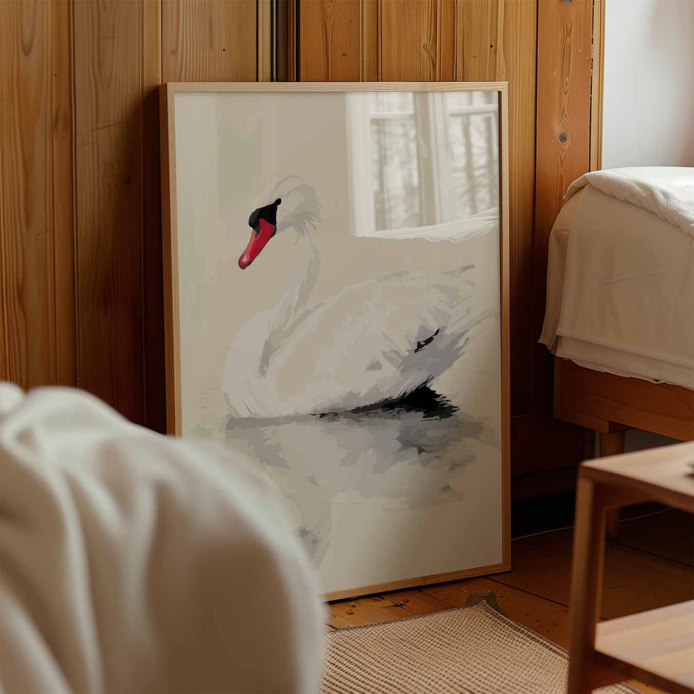 Elegante Zwaan Poster-WallArtistic
