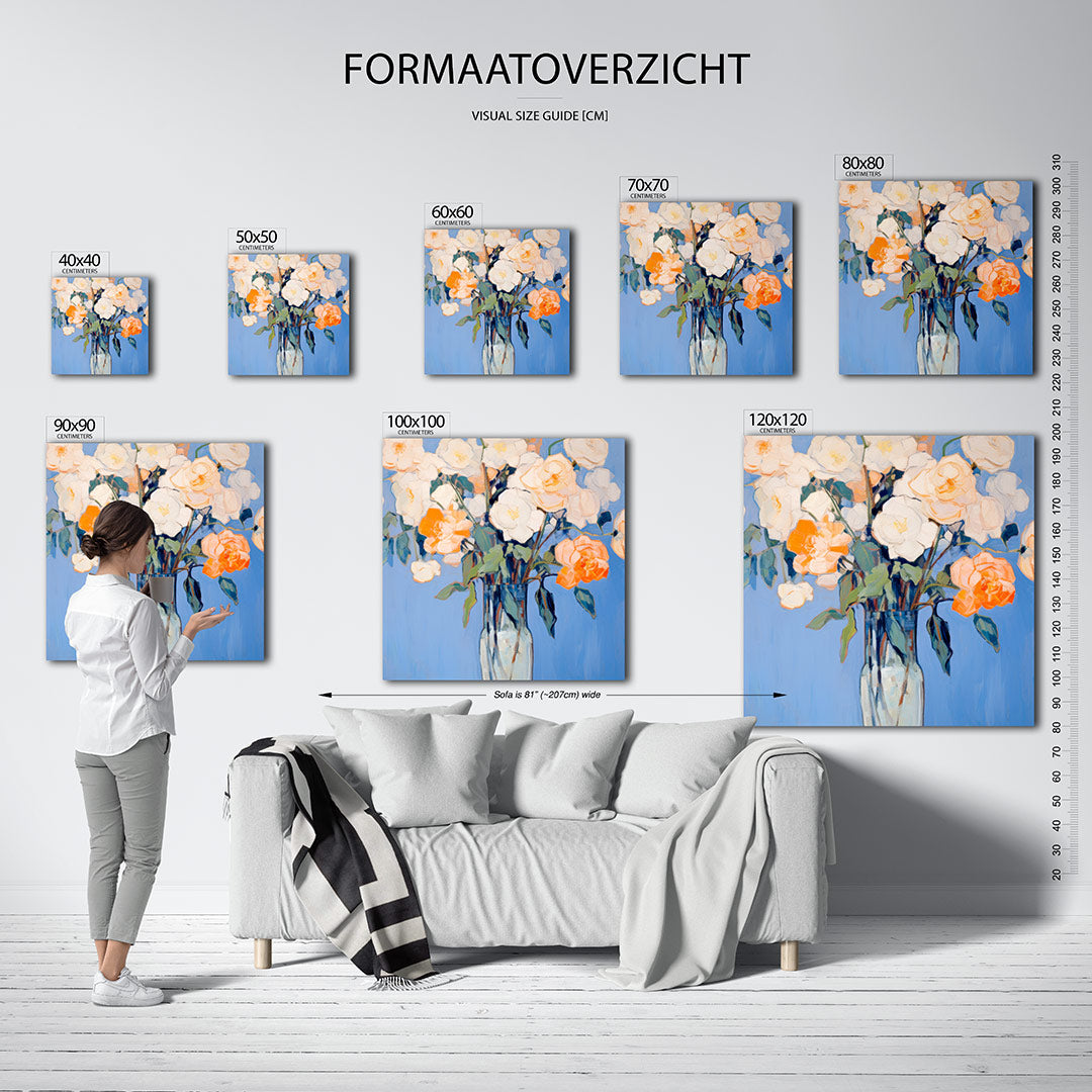 Bloemen in vaas Kunstwerk