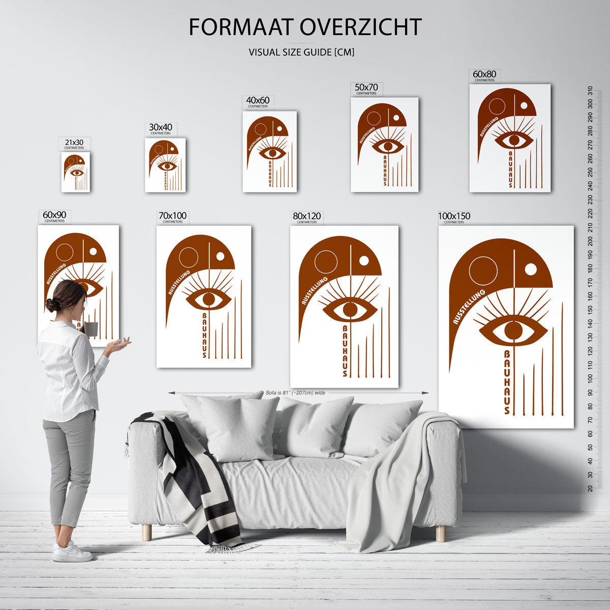 Oog en lijnen Poster