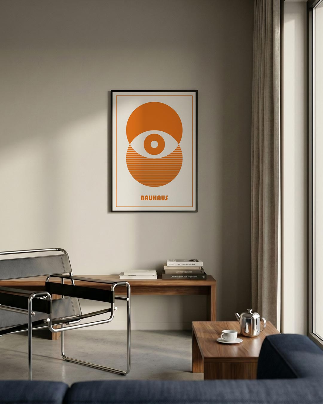Cirkelpatroon en lijnen Poster