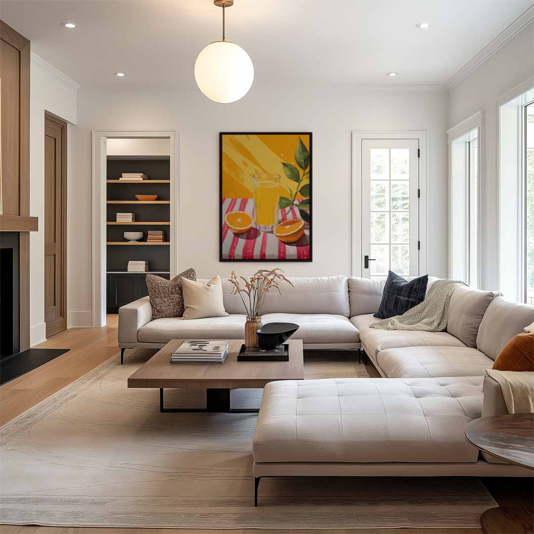 Verfrissende Citrus Zomer Kunstwerk-canvas-dibond-plexiglas-wanddecoratie-WallArtistic