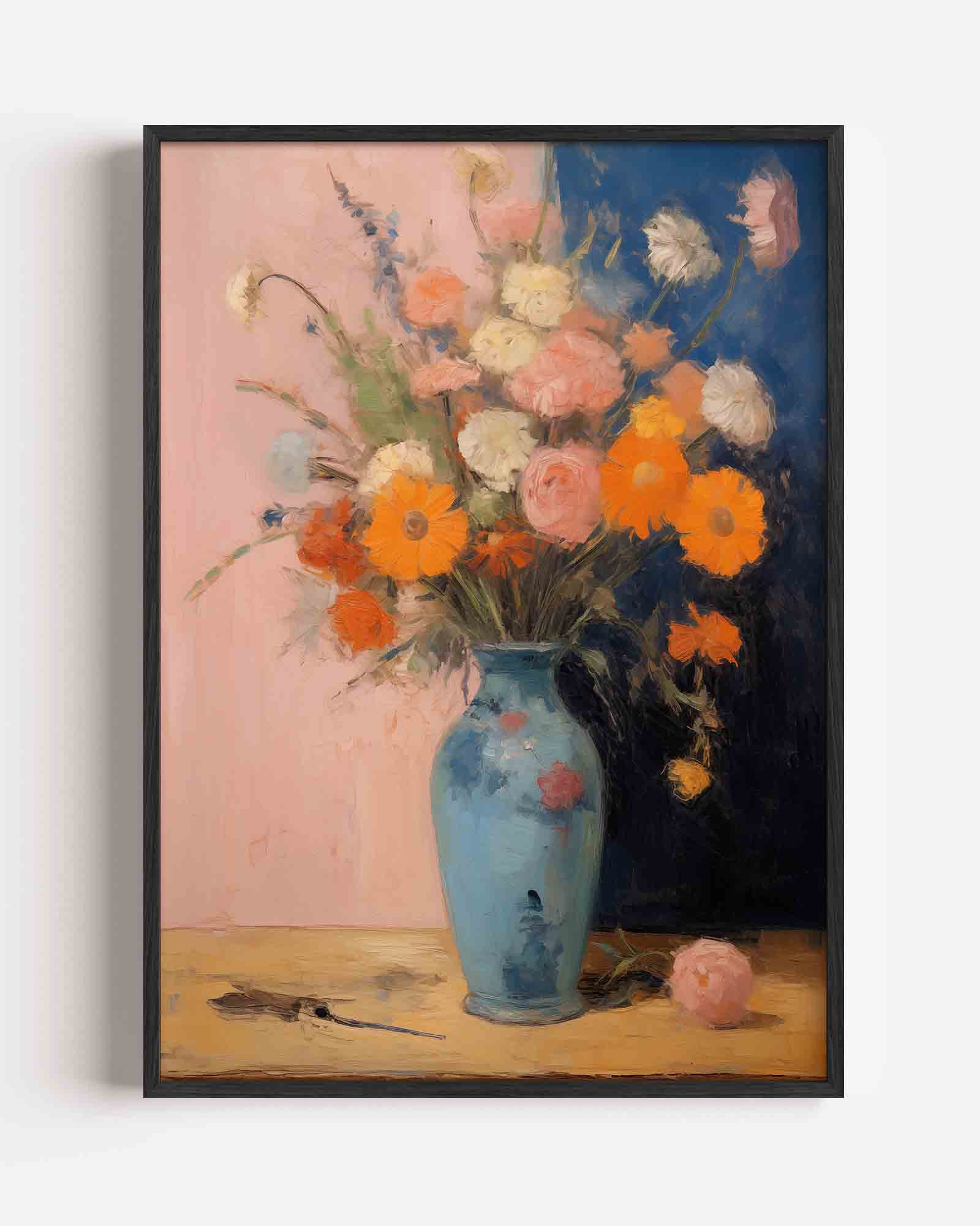 Bloemen in vaas Poster