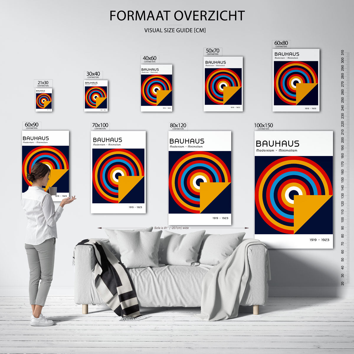 Cirkelvormen en lijnen Poster