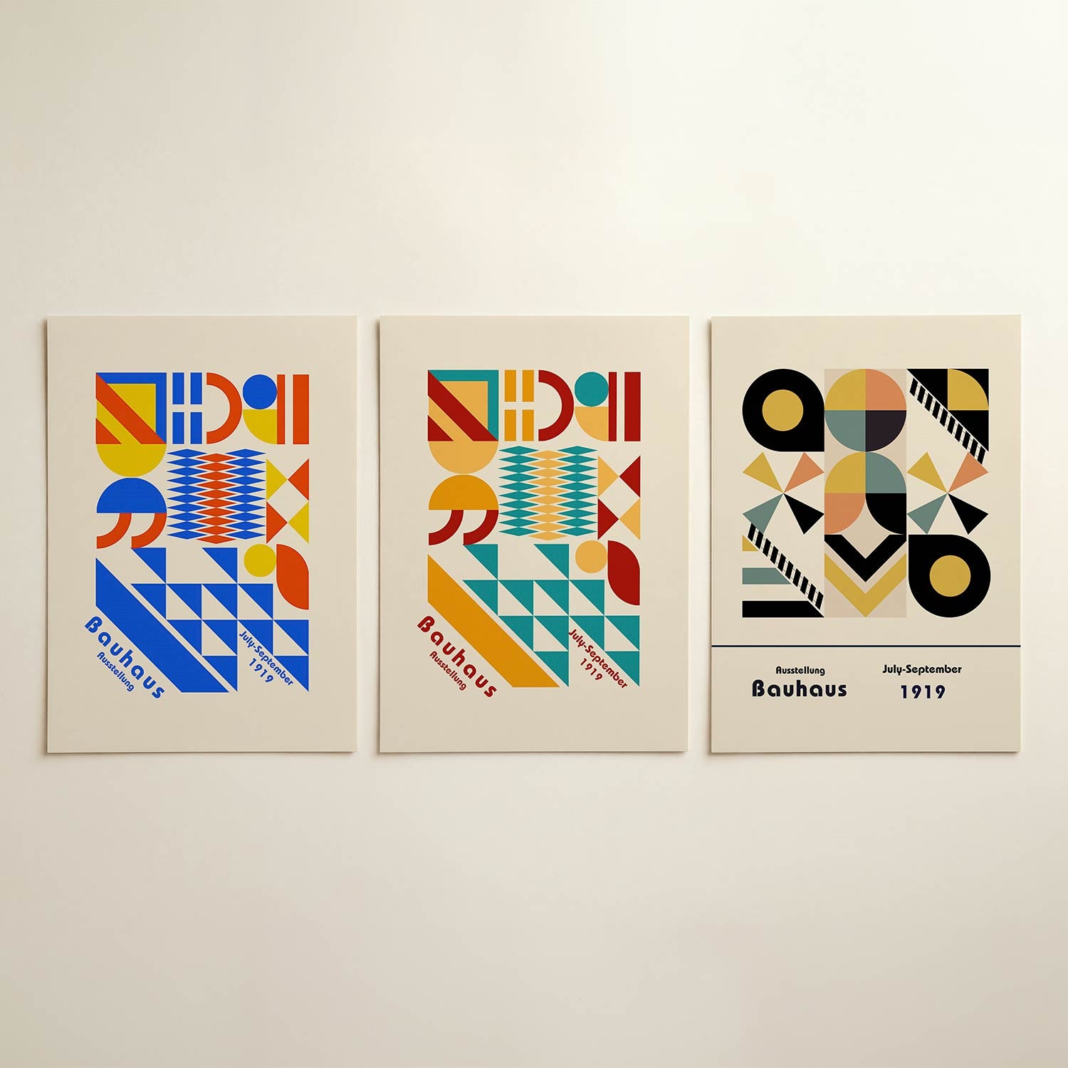 Vorm en kleurenspel Posterset