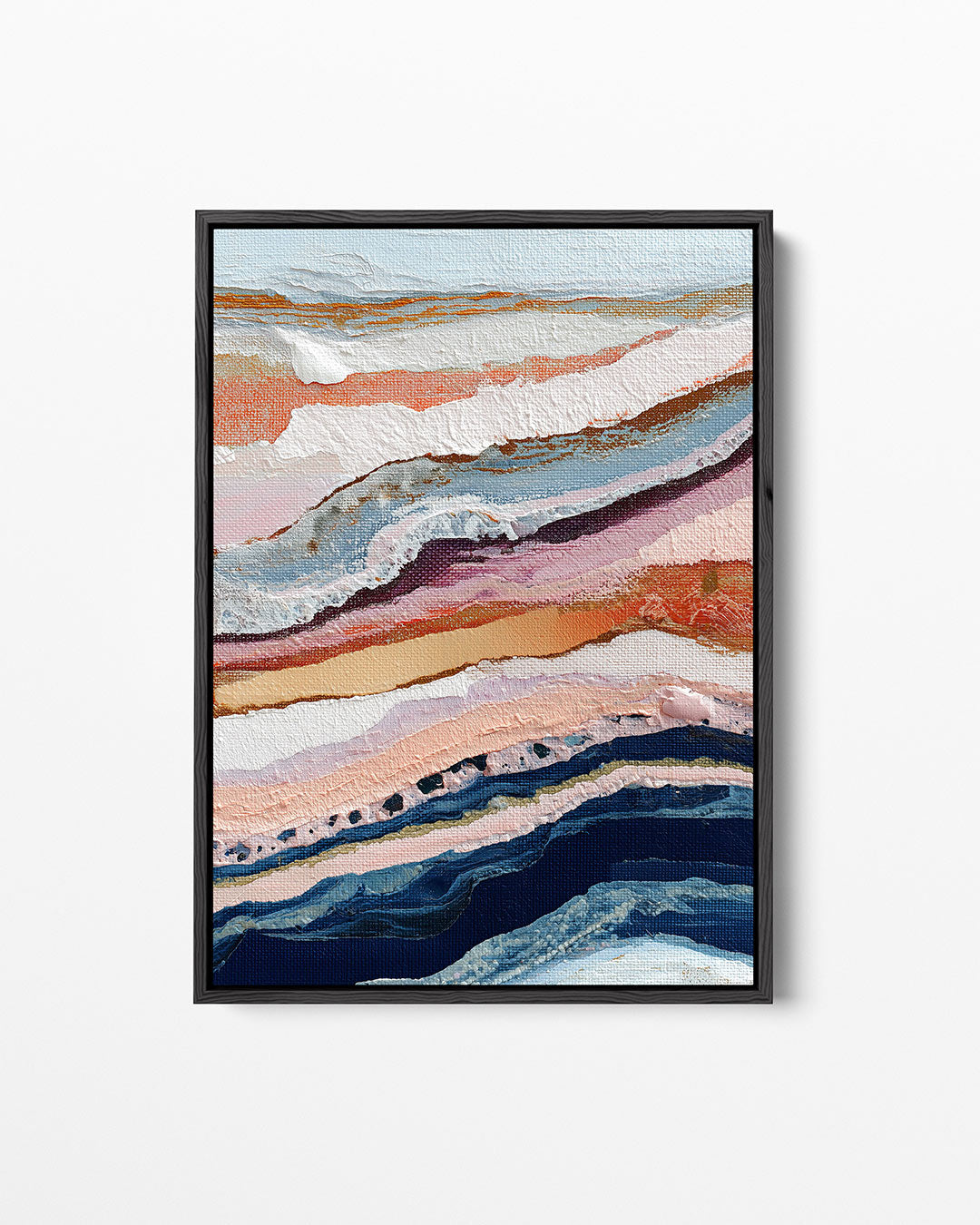 Gelaagde kleurencompositie Kunstwerk