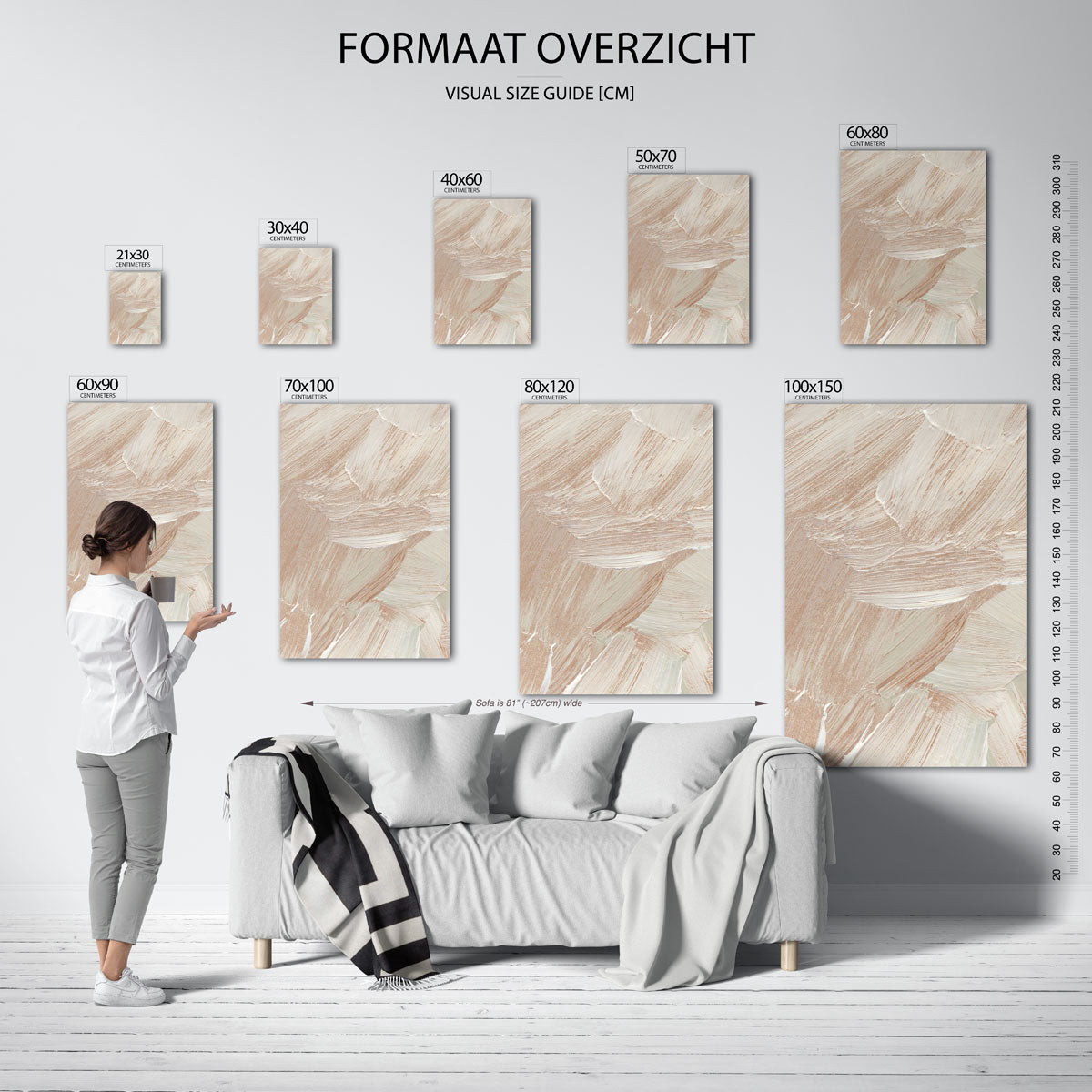 Abstracte beige textuur Poster