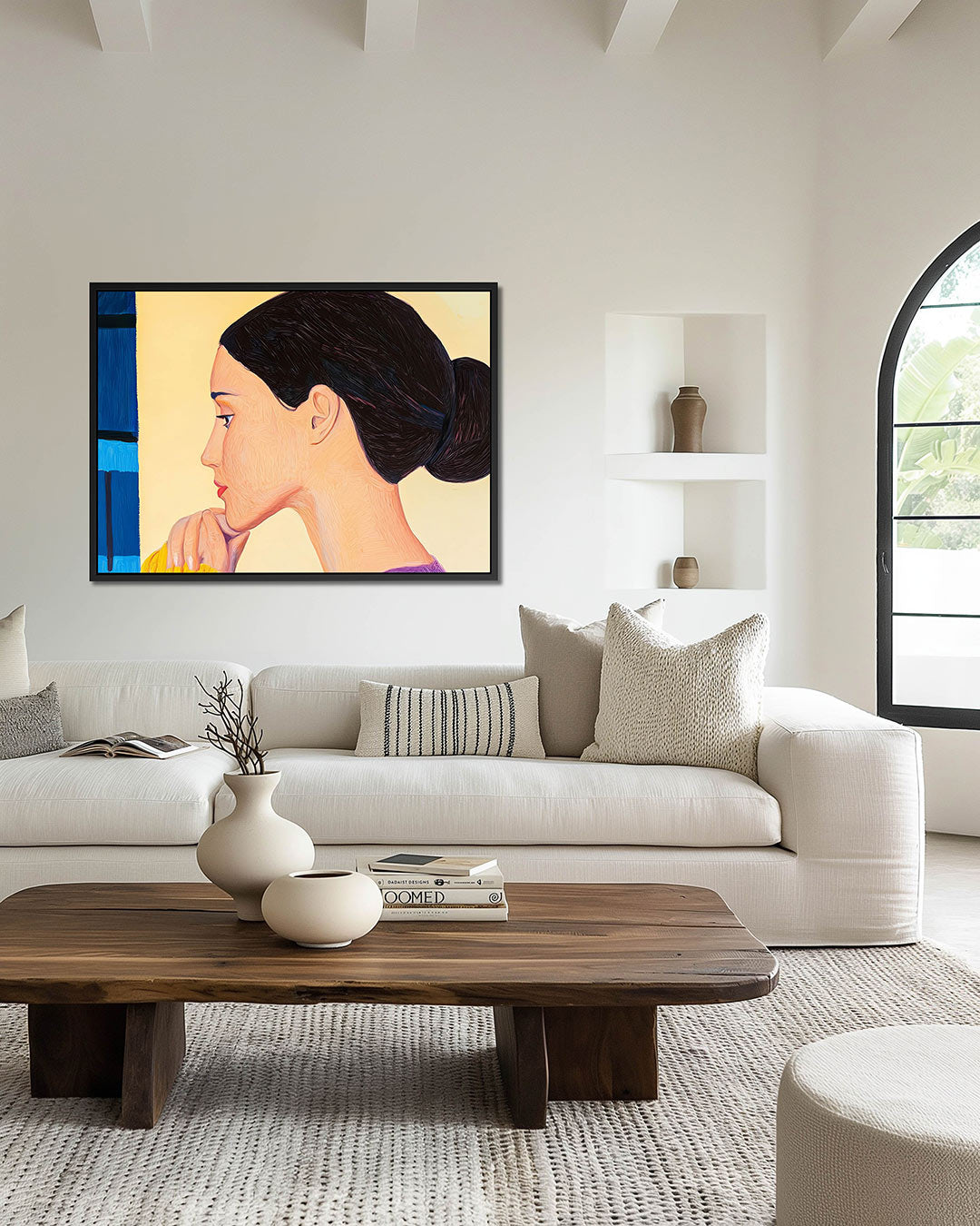 Vrouwelijk zijaanzicht Kunstwerk