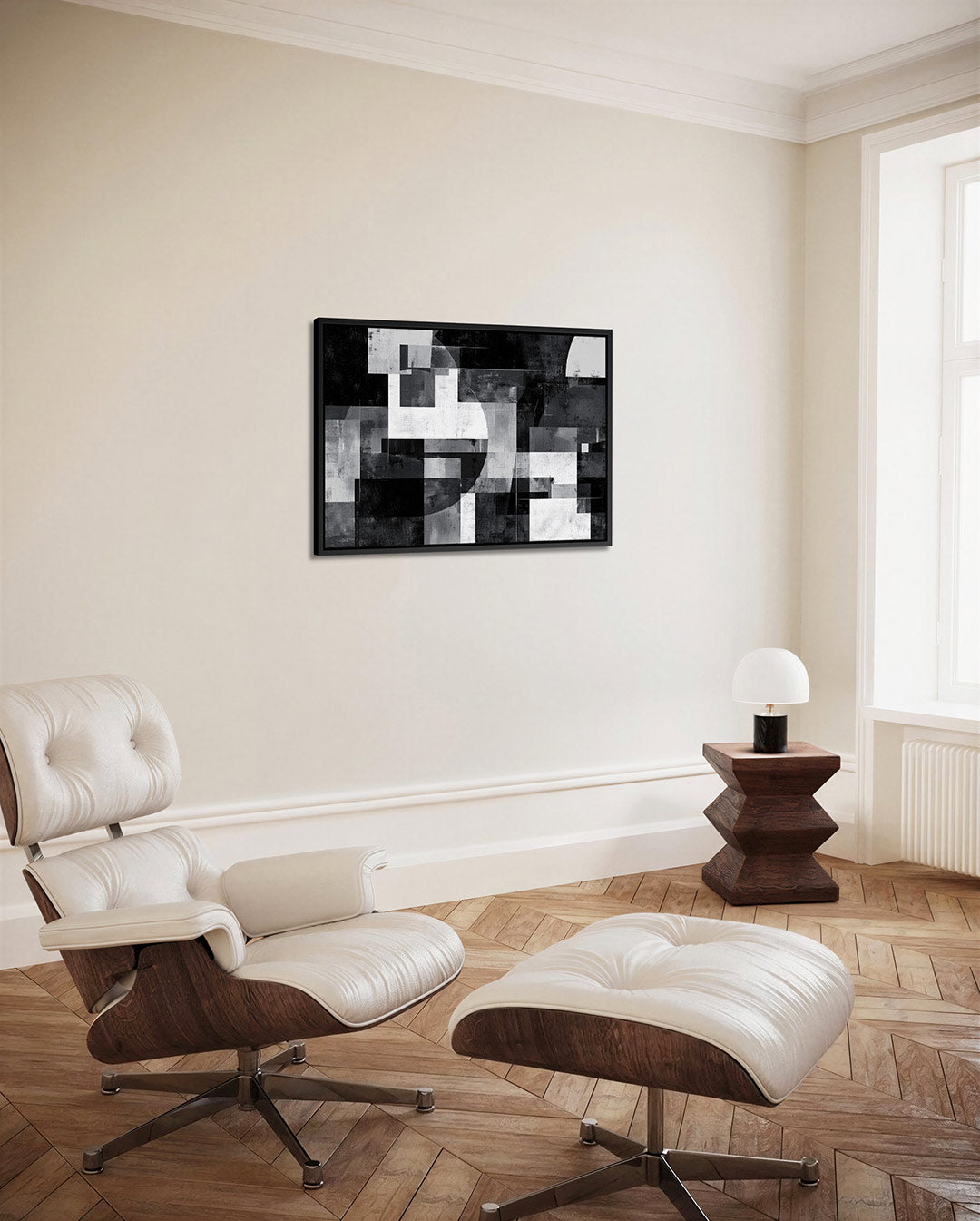Geometrische vormen compositie Kunstwerk