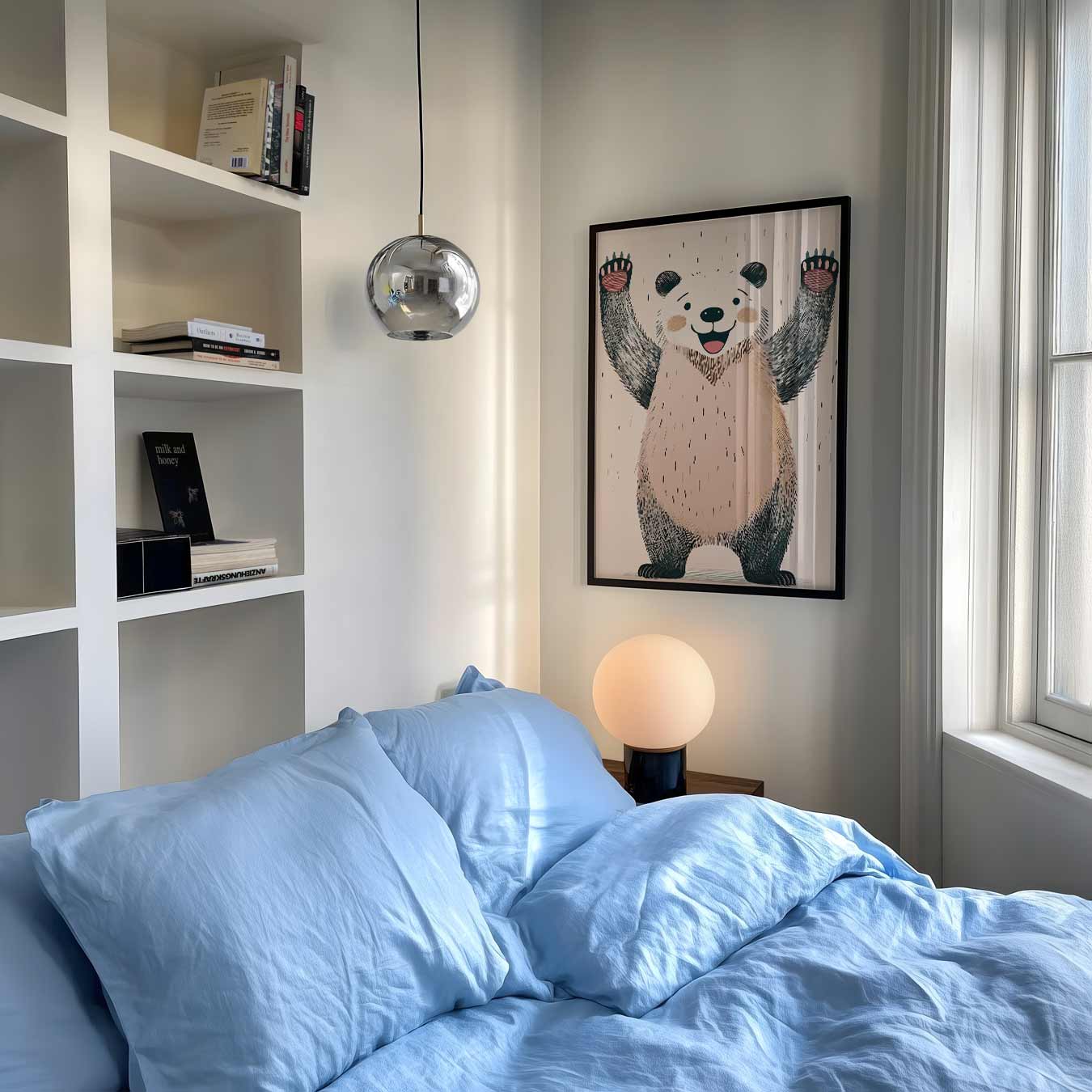 Vrolijke Panda Illustratie Poster-WallArtistic