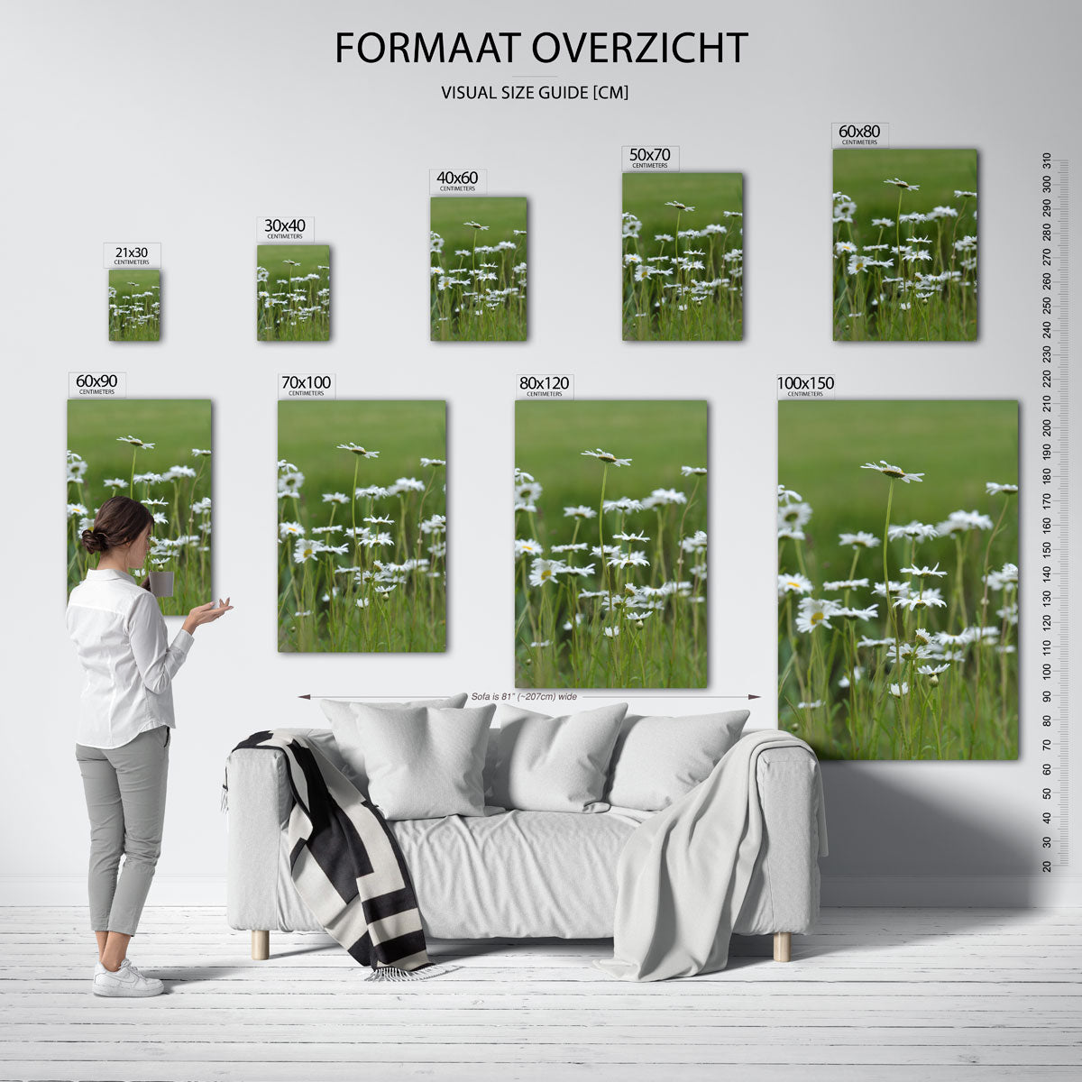 Bloemen in weide Poster