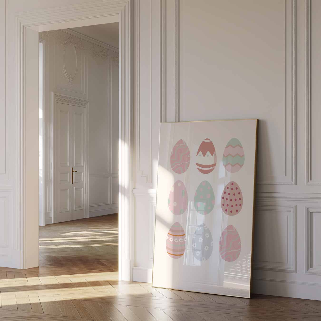 Pastel Paaseieren Poster-WallArtistic