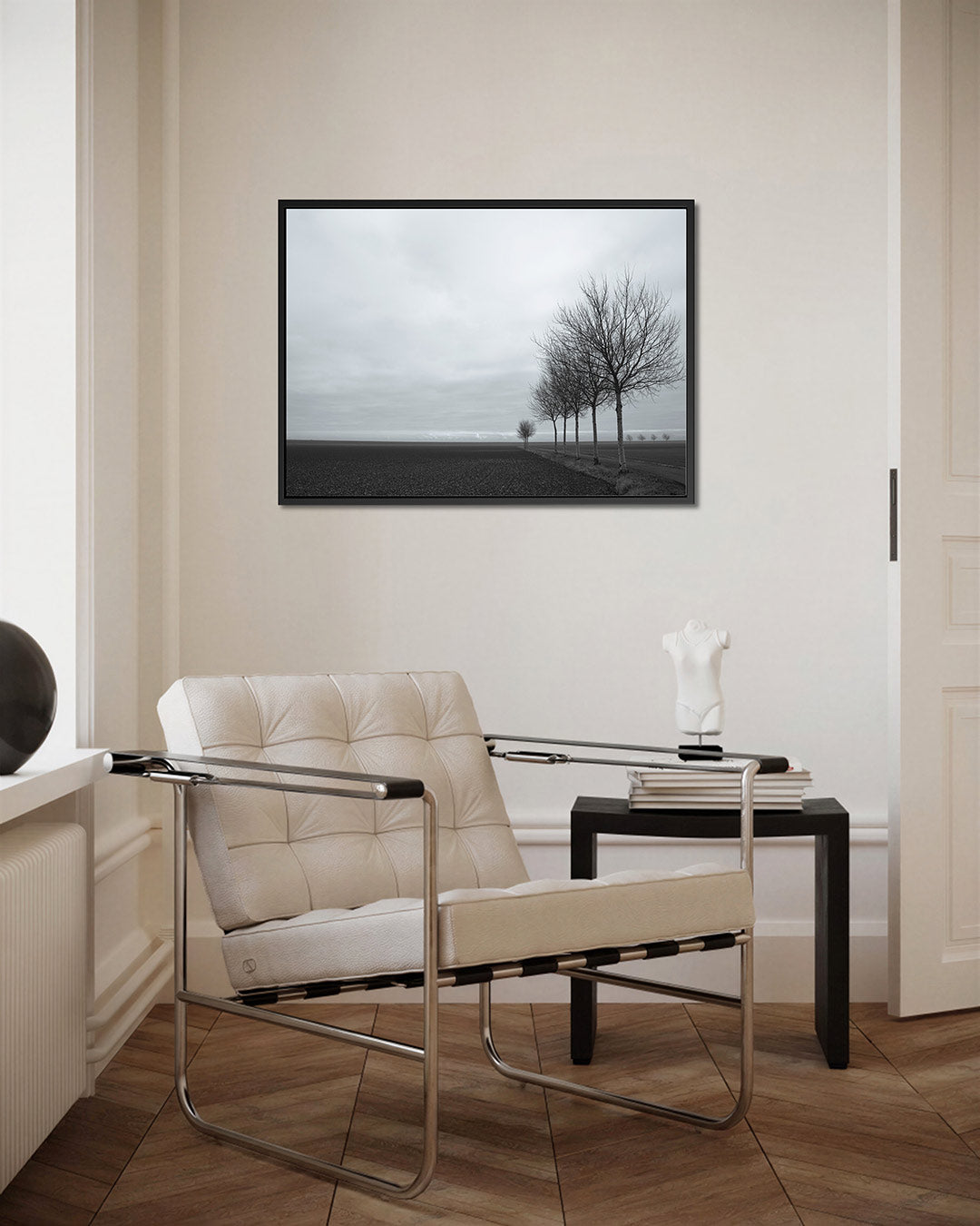 Landschap met bomenrij Kunstwerk