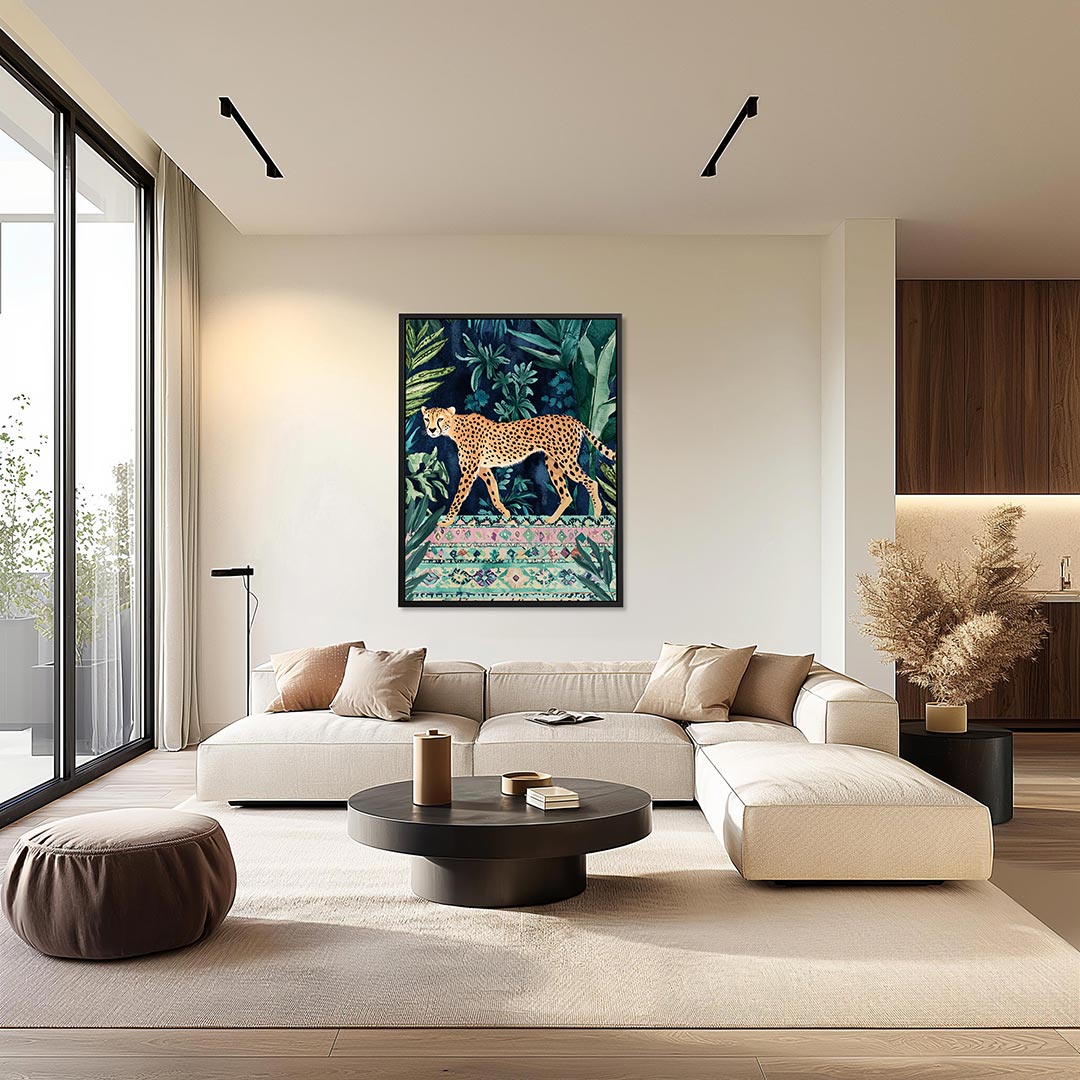Jungle cheetah wandeling Kunstwerk