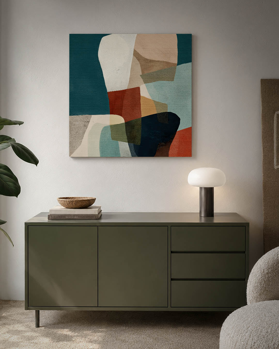 Organische vormen compositie Kunstwerk