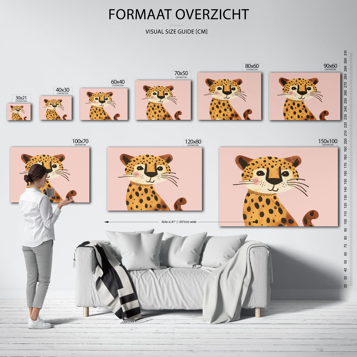 Lachende luipaard Poster