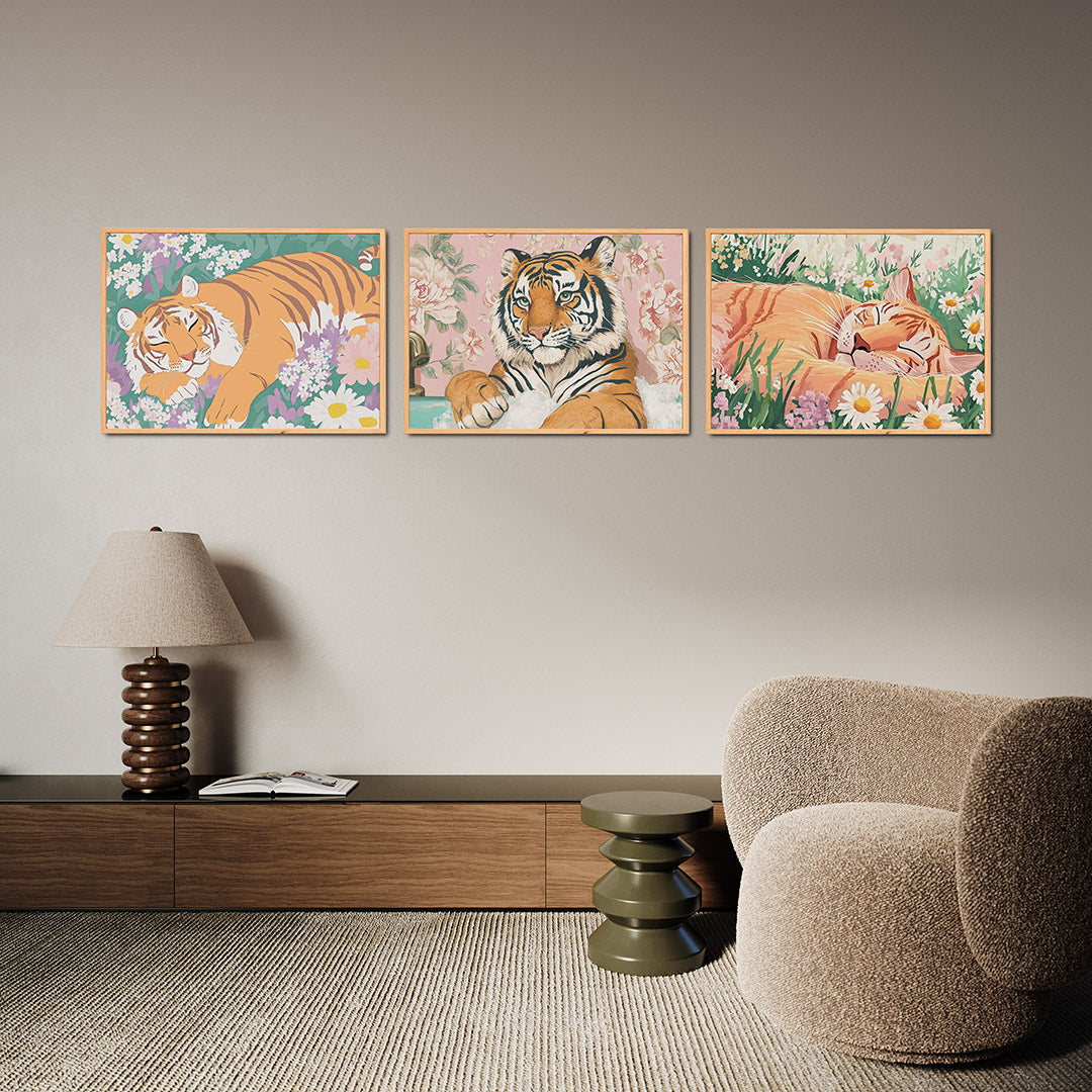 Dromende tijger Posterset