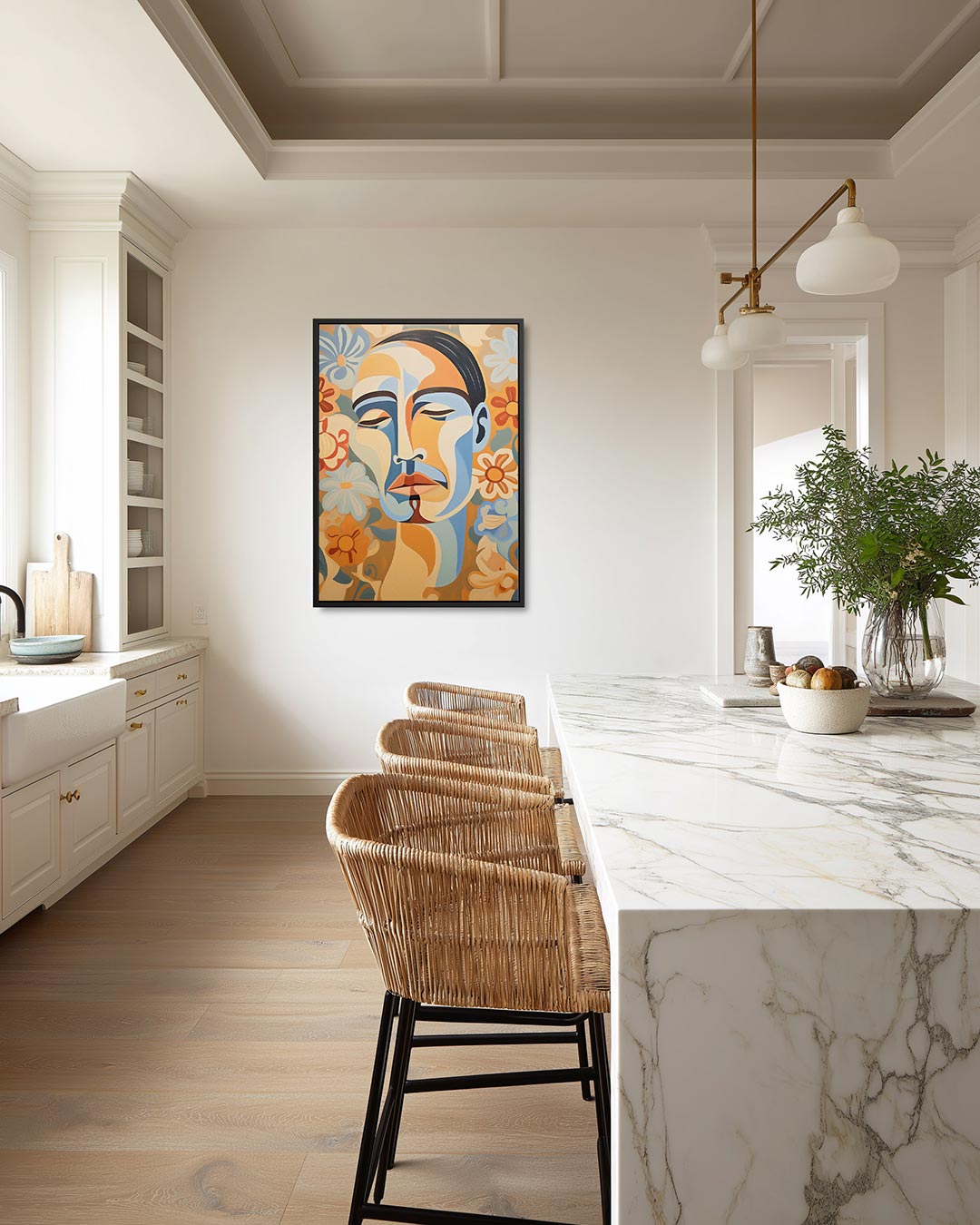 Kleurrijk gezicht Kunstwerk