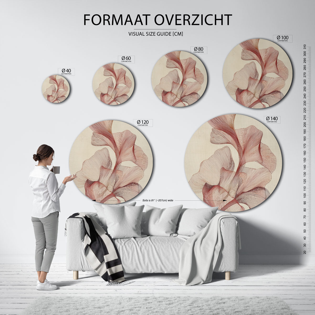 Organische vormen Muurcirkel
