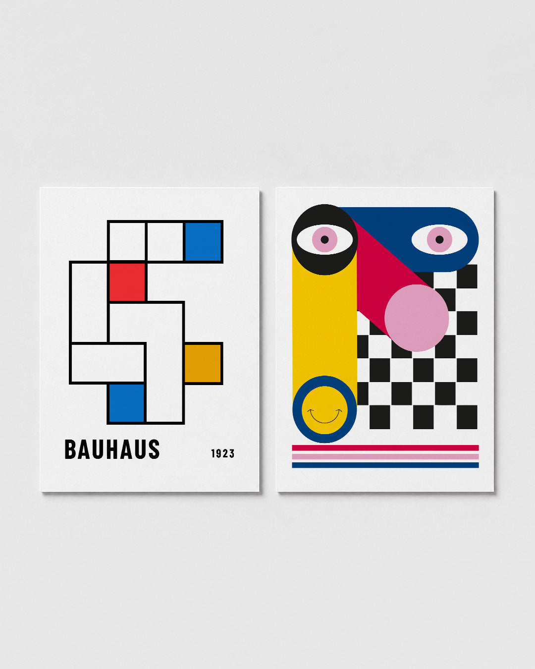 Kleurrijke vlakverdeling Posterset