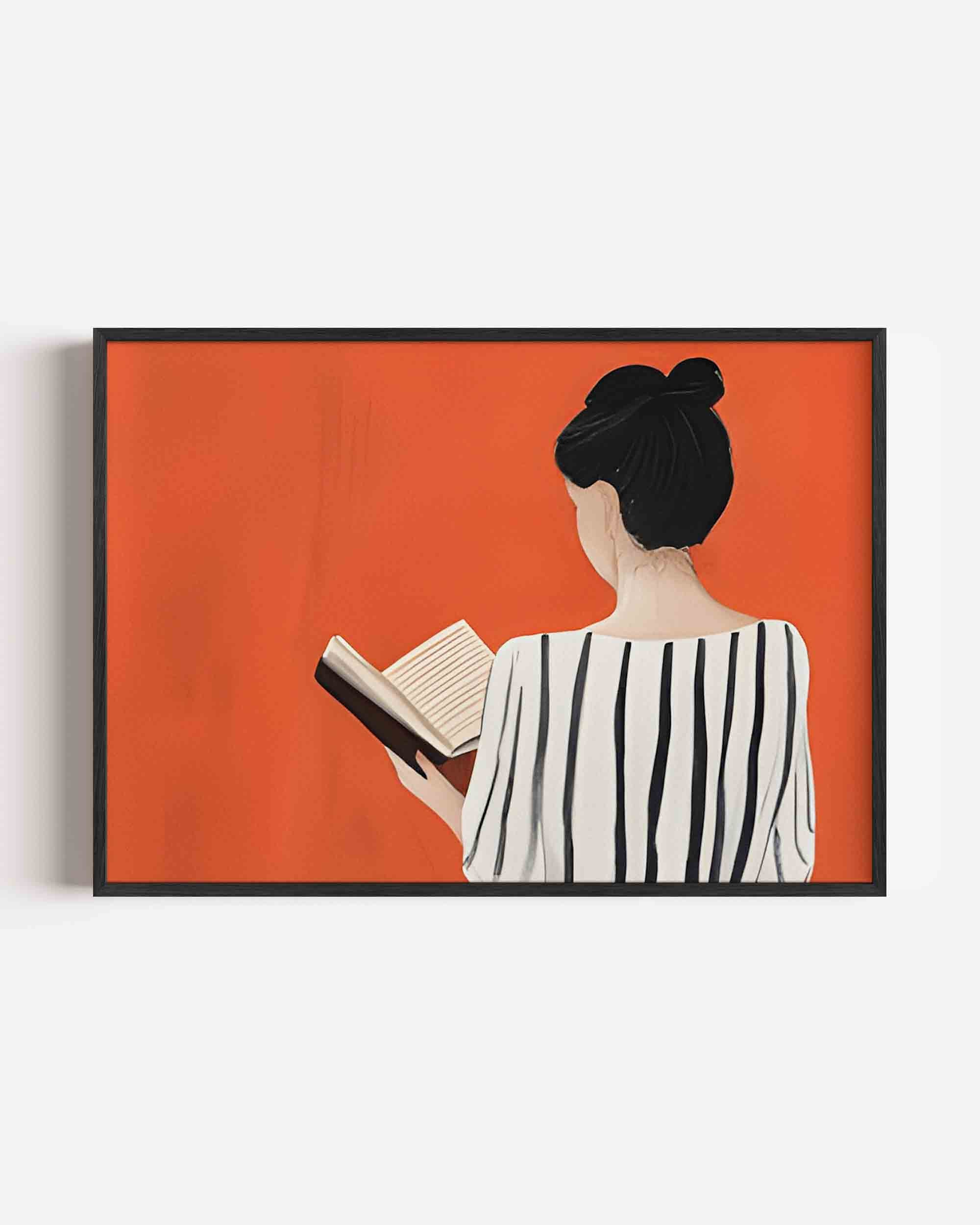 Vrouw met boek Poster