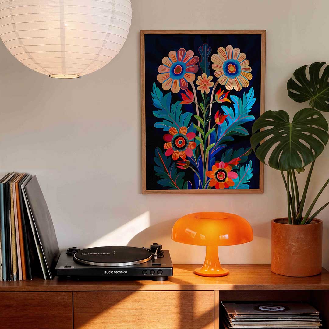 Bloemen en bladeren Poster