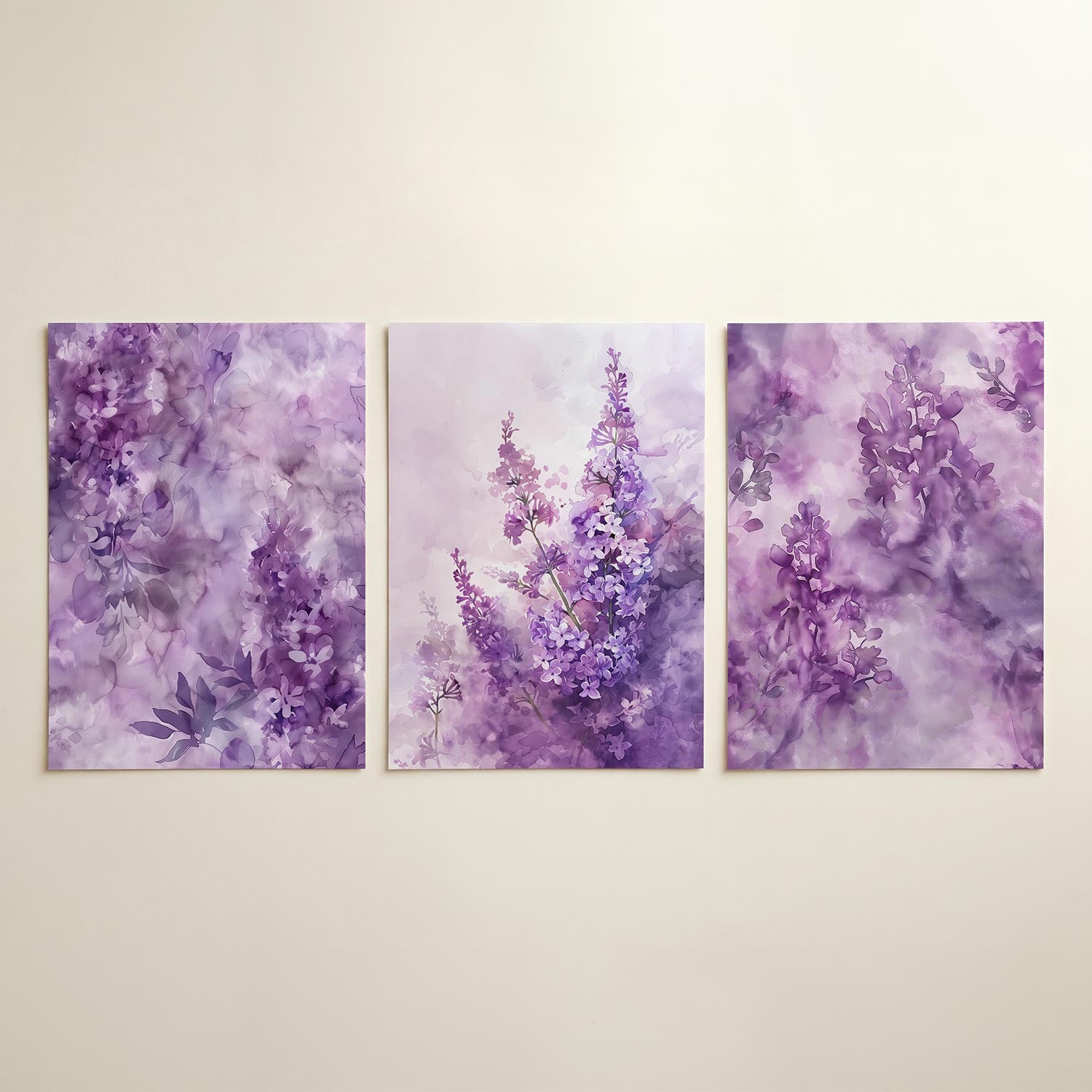 Bloemige vormen Posterset