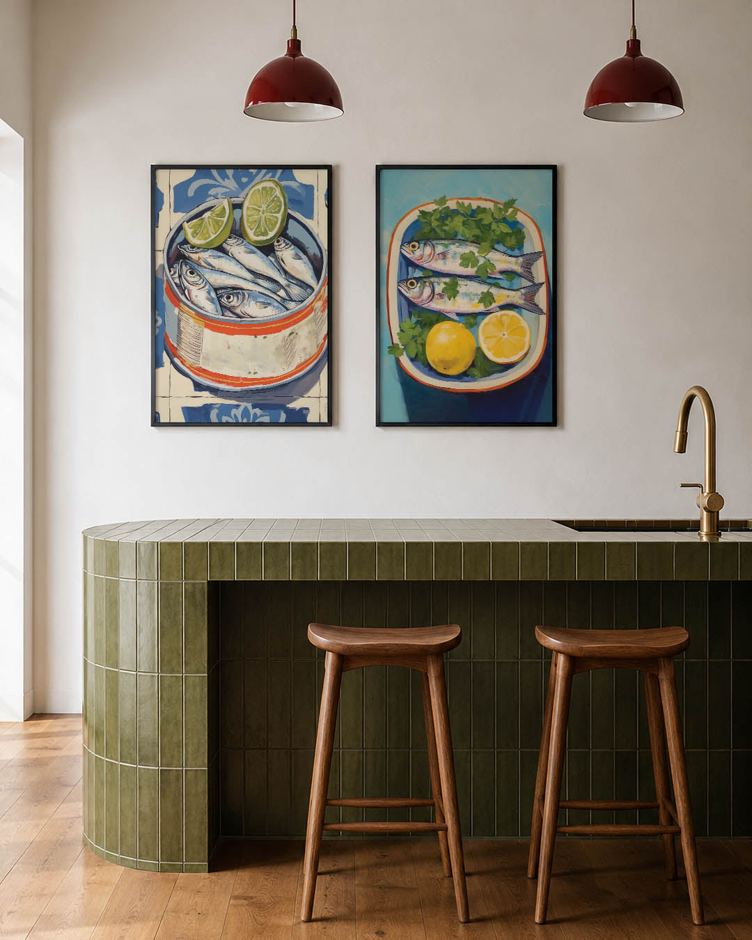 Vis en citrus Posterset