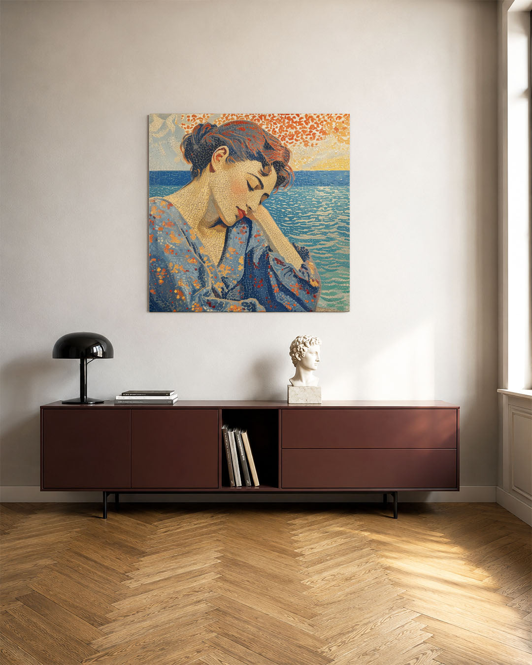 Dromerige vrouw Kunstwerk