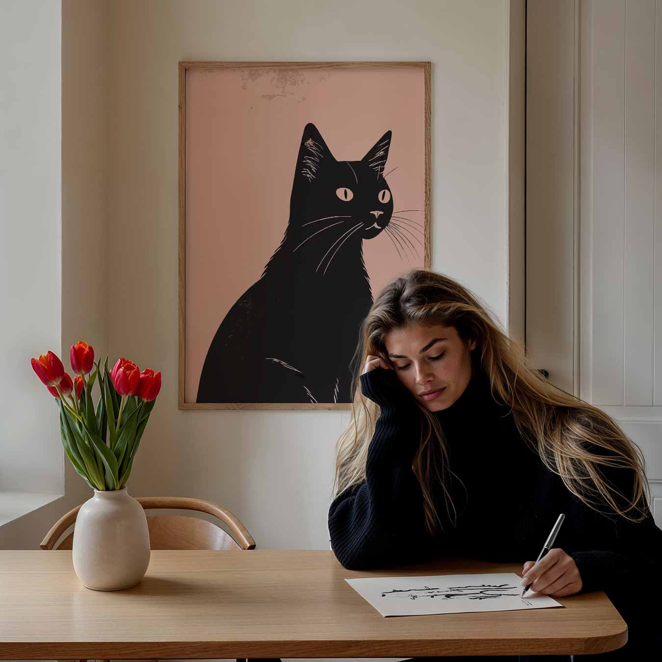 Stijlvolle Kattenkunst voor Thuis Poster-WallArtistic