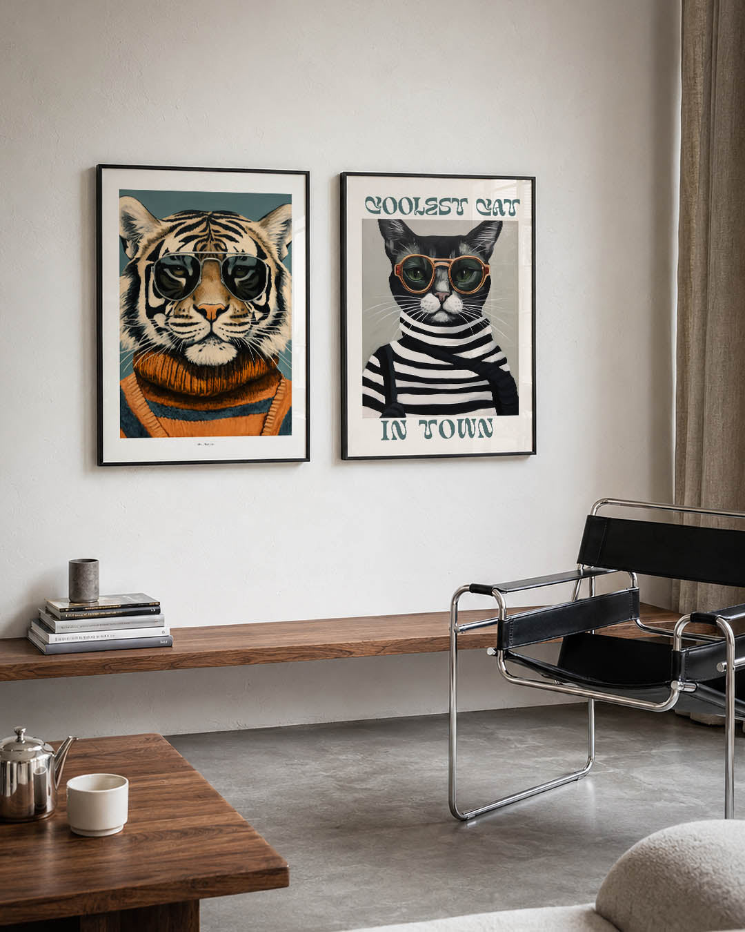 Dierlijke coolness Posterset