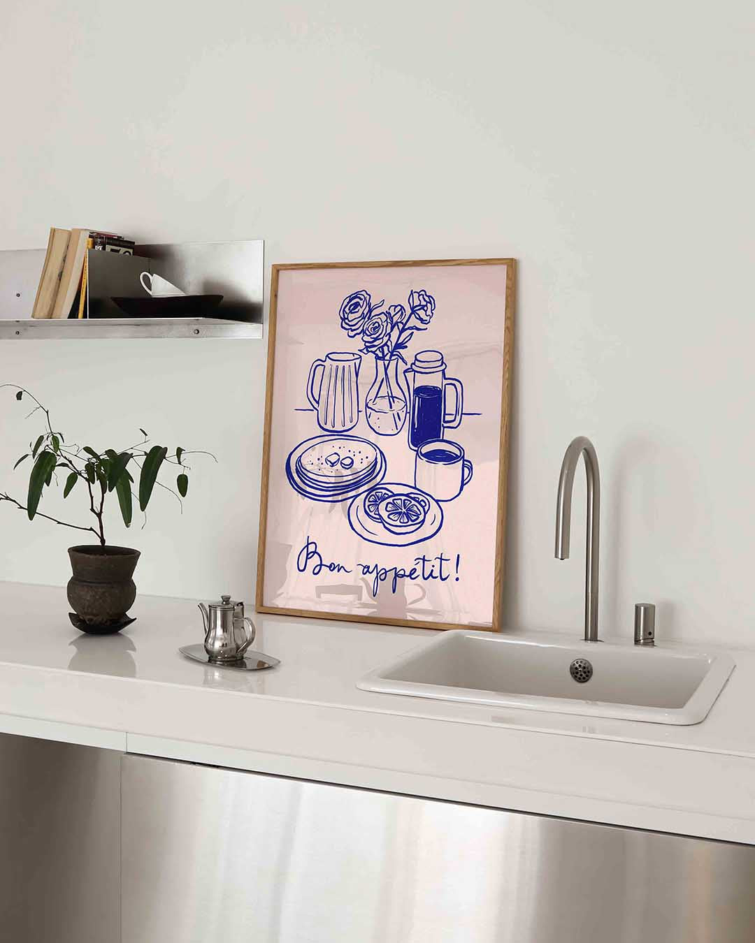 Ontbijt illustratie Poster