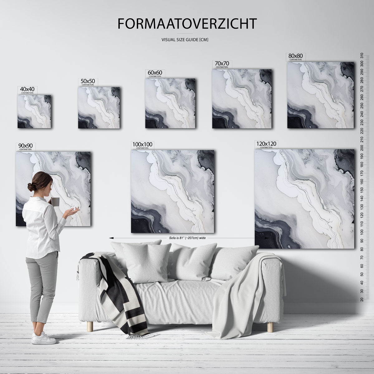 Golvende lijnen Poster