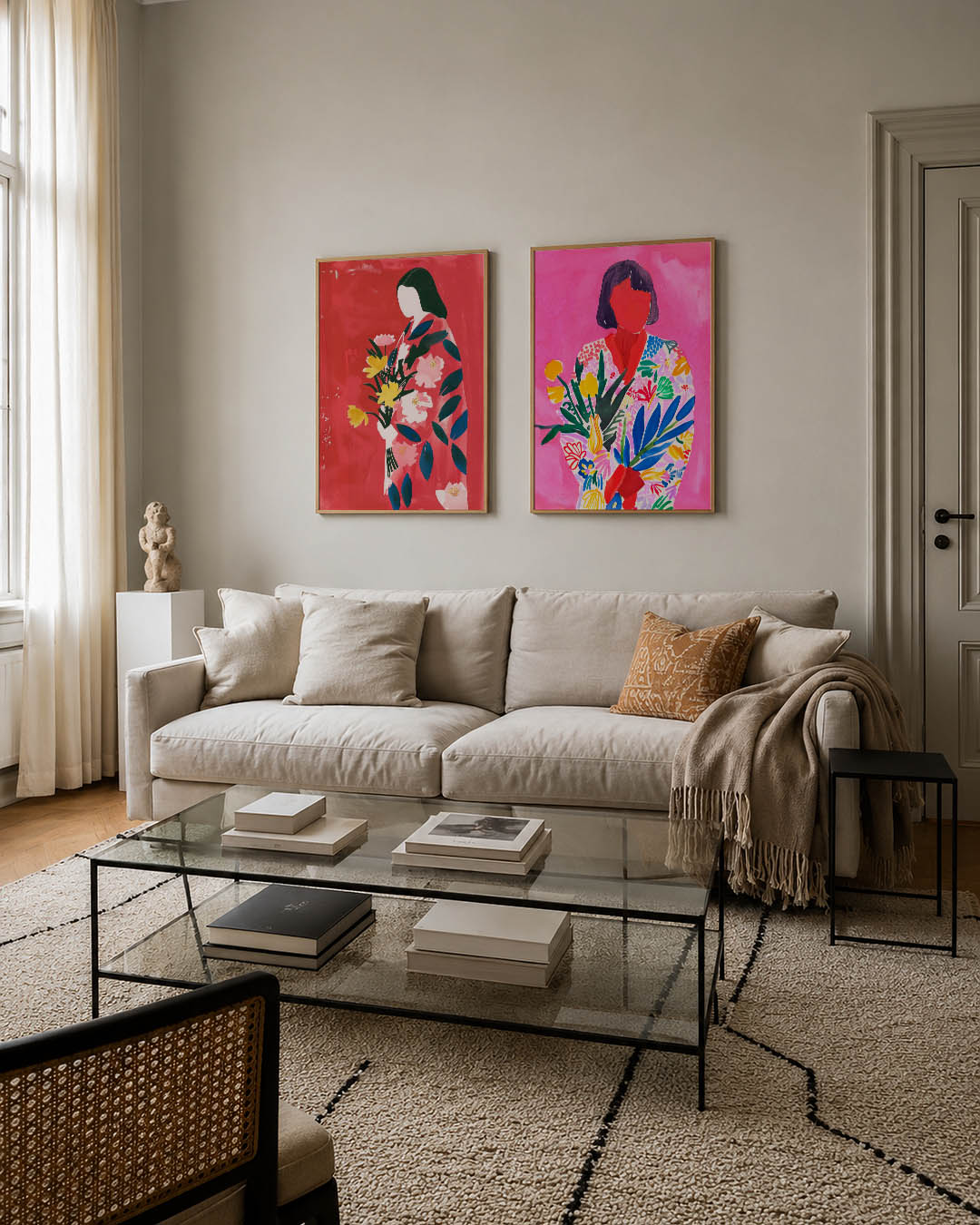 Bloemen en vormen Posterset