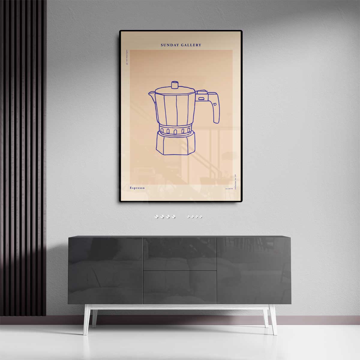 Stijlvolle Espresso Illustratie Kunstwerk-canvas-dibond-plexiglas-wanddecoratie-WallArtistic