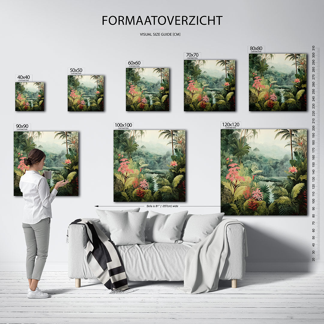 Tropisch landschap Kunstwerk