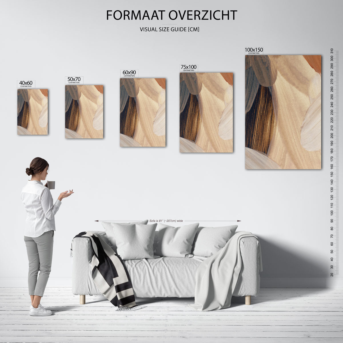 Organische borstels Kunstwerk