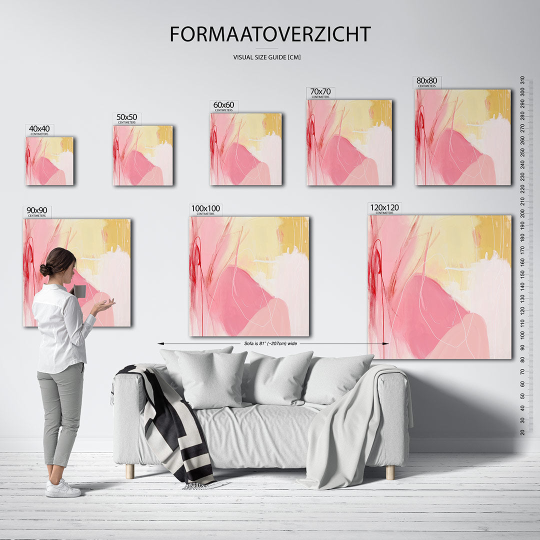 Dynamische kleurencompositie Kunstwerk