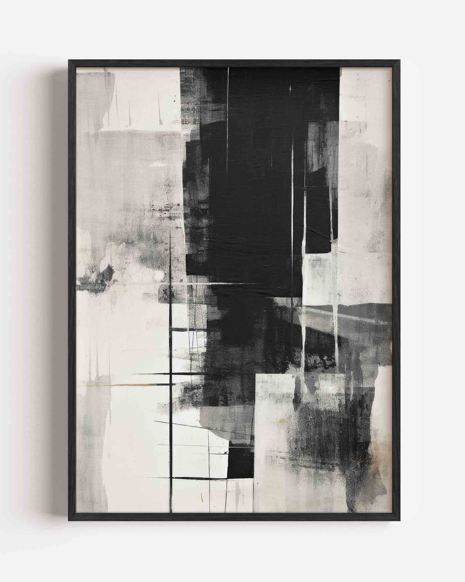 Abstracte zwart wit Poster